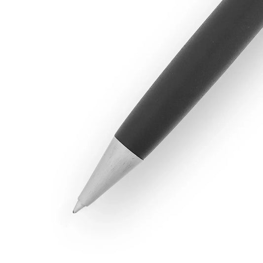 SWISSBRAND Eternia 2511 Matte black Ballpoint Pen with black gem embedded in the chrome trim