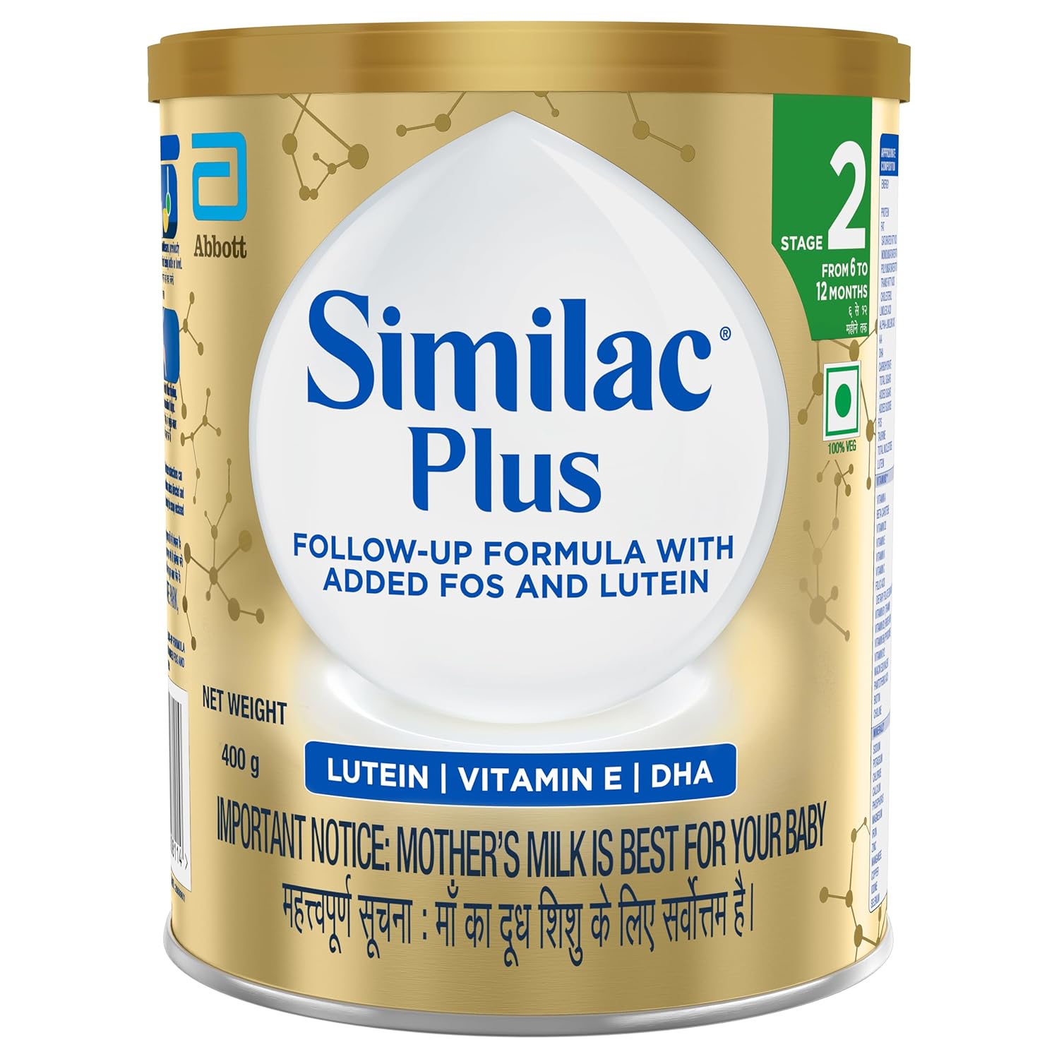 Similac Infant Plus Stage 2 Follow-Up Formula Powder from 6 to 12 Months 400G Tin