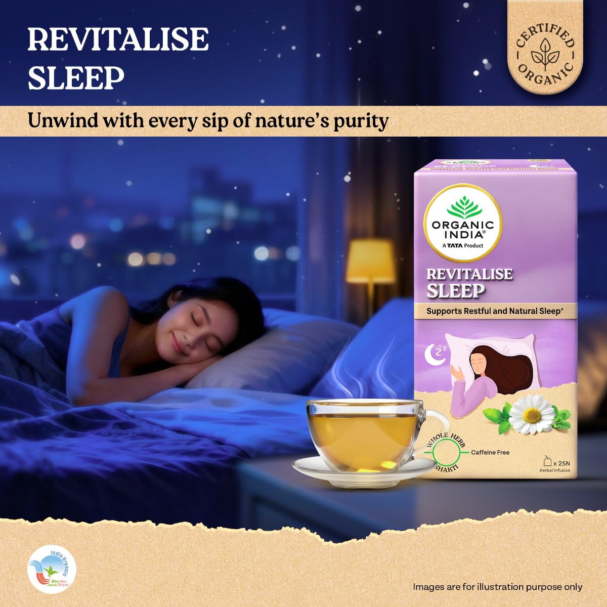 Organic India Revitalise Sleep Teabags - 25 Teabags
