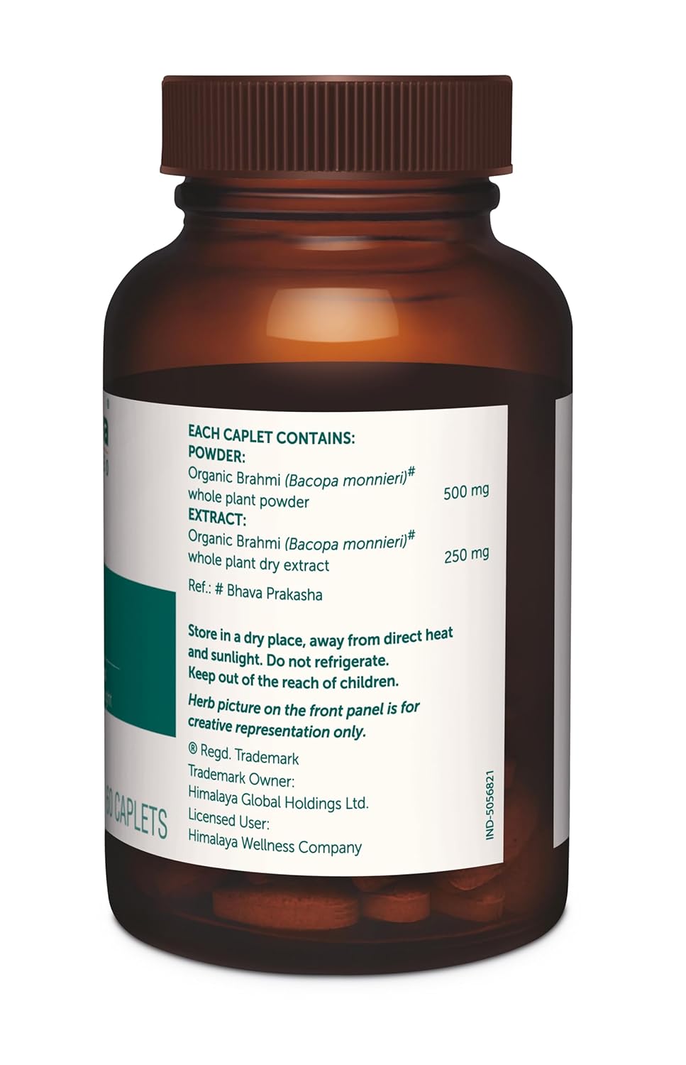 Himalaya Herbals Organic Bacopa Brahmi Caplets - 60 caps