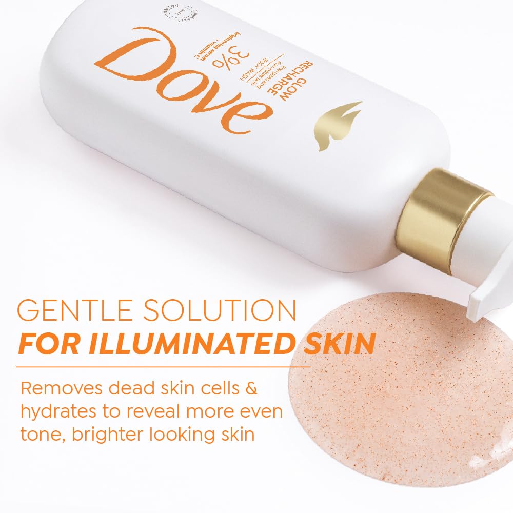 Dove Glow Recharge Exfoliating Serum Body Wash with 3% Brightening Serum + Vitamin C - 300 ml