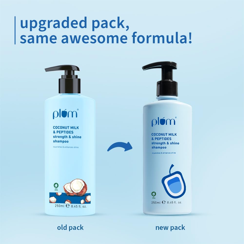 Plum Coconut Milk & Peptides Shampoo For Soft, Shiny Hair - 250 ml