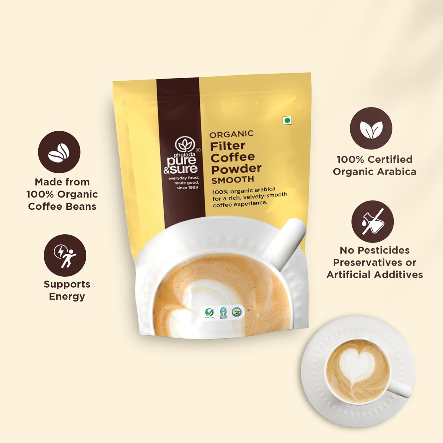 Pure & Sure Organic Coffee Smooth - 200 gm