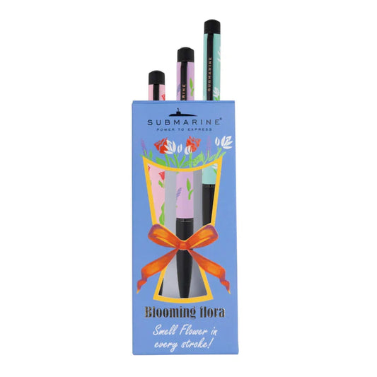 Blooming Flora Ball Pen Set , Pack of 3