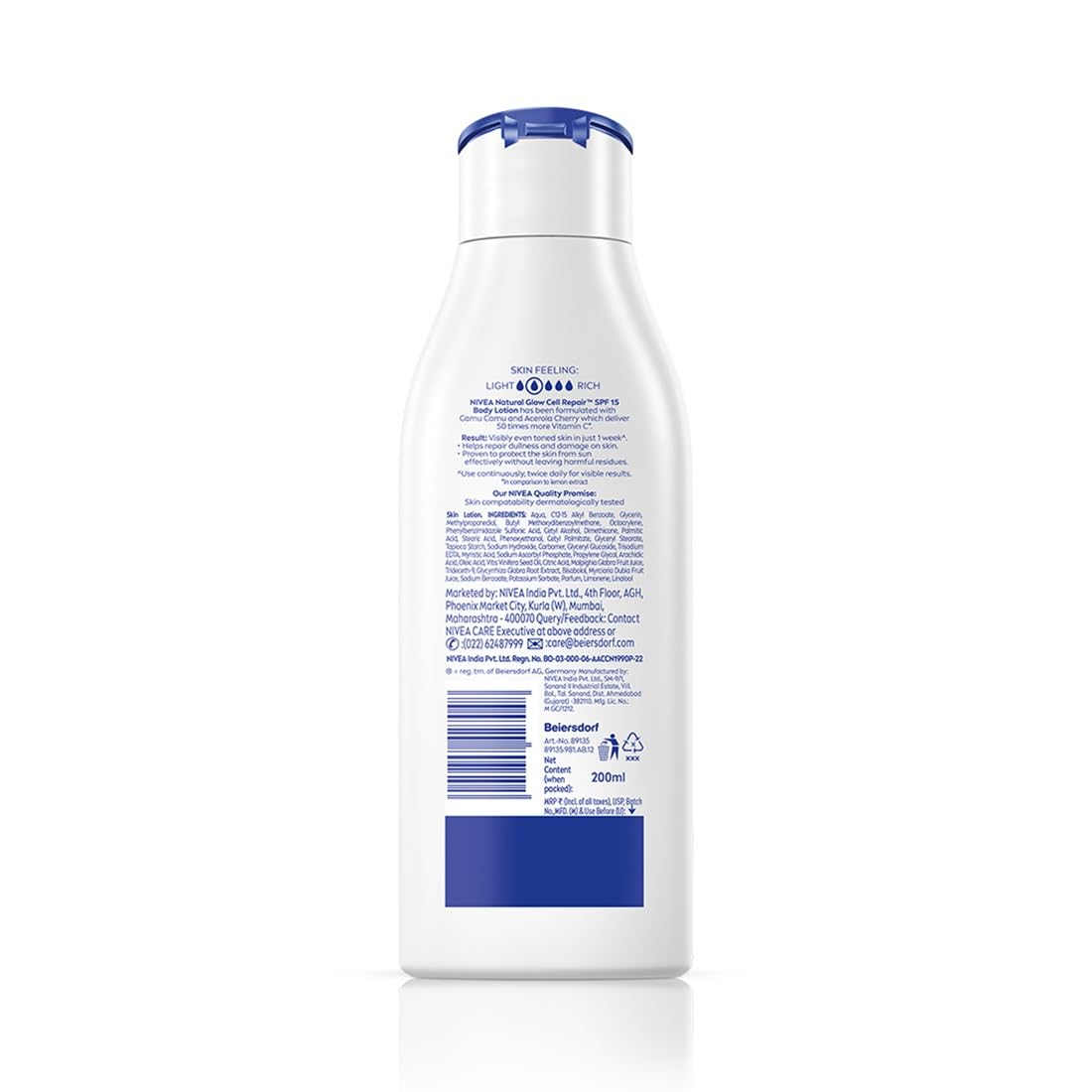 Nivea Body Lotion Natural Glow Cell Repair - 200 ml