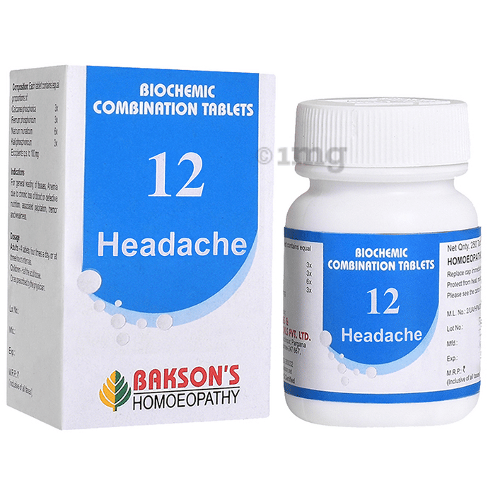 Bakson's Homeopathy Biochemic Combination 12 Tablets - 25 gm
