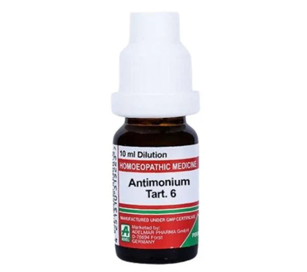 Adel Homeopathy Antimonium Tart Dilution - 6 CH - 10 ml