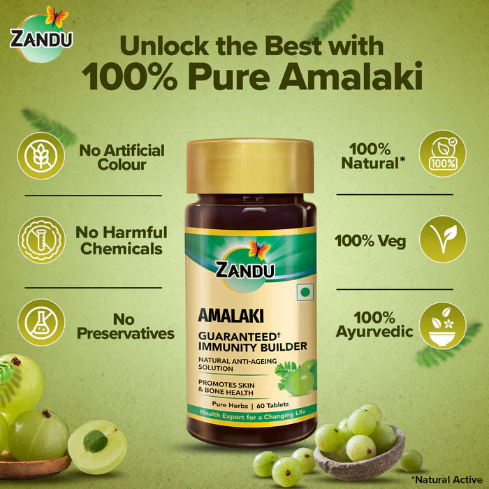 Zandu Amalaki Pure Herbs Capsules - 60 Capsules