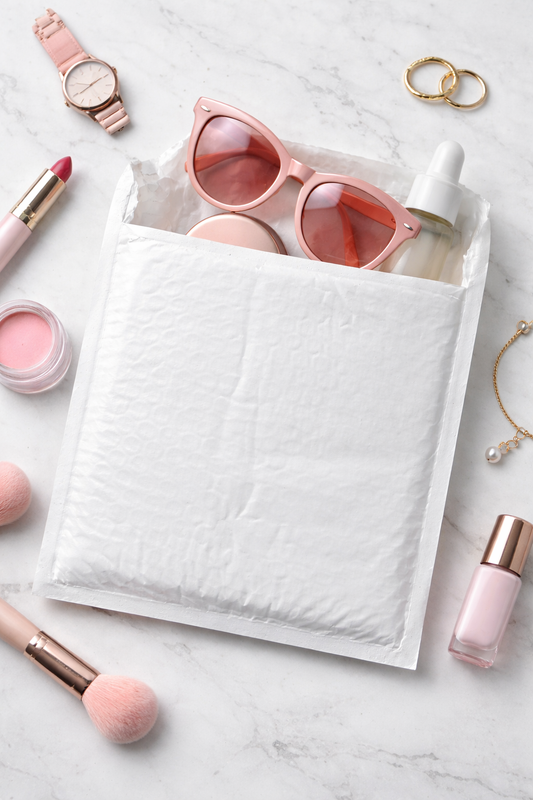 Premium White Bubble Mailers | Padded Courier Bags | Tear-Resistant Shipping Envelopes 6.5 x 8 Pack Of 500