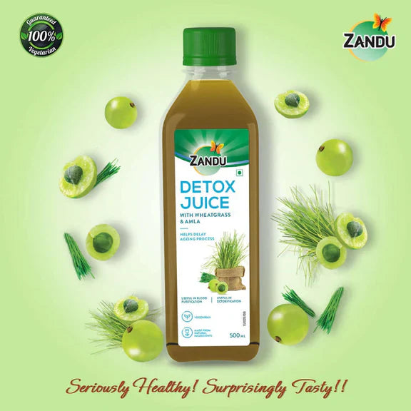 Zandu Detox Juice with Wheatgrass & Amla - 1000 ml