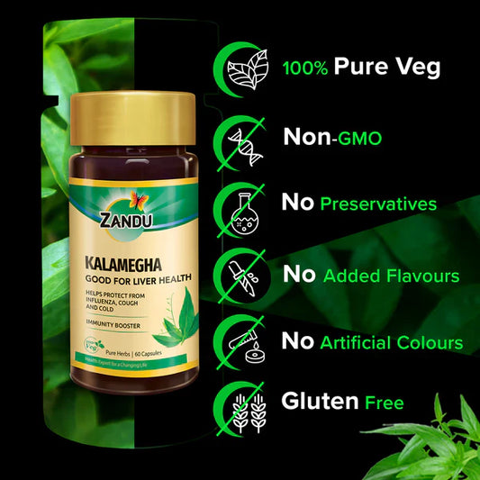 Zandu Kalamegha Good For Liver Health Capsules - 60 caps
