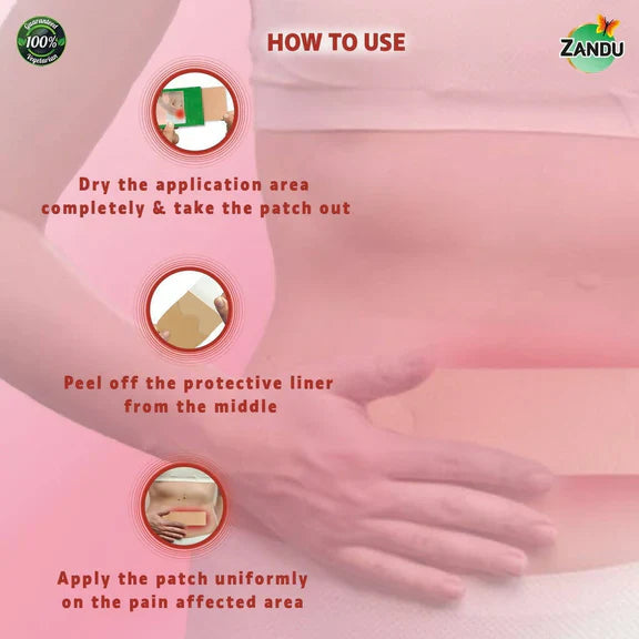 Zandu Feminine Pain Relief Patch - 5 Patches