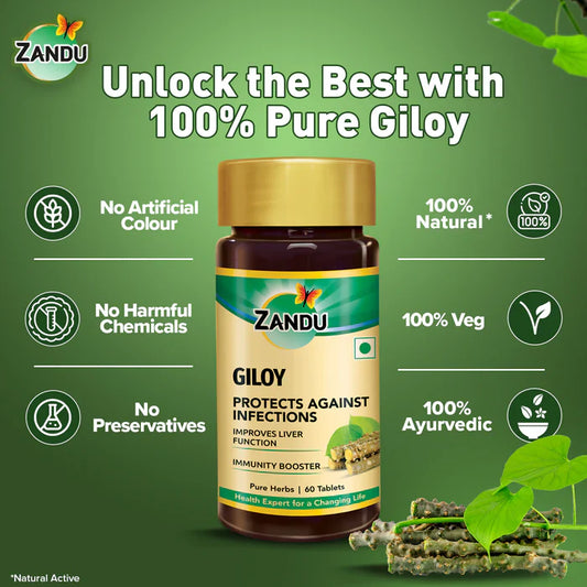 Zandu Giloy Tablets - 60 tabs