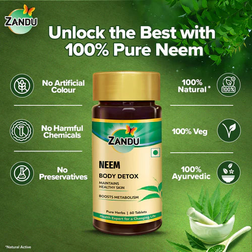 Zandu Neem Tablets - 60 tabs