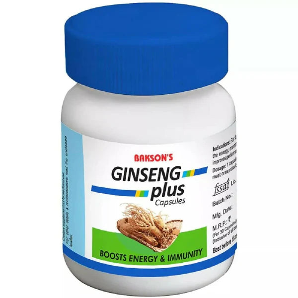 Bakson's Ginseng Plus Capsules - 30 caps