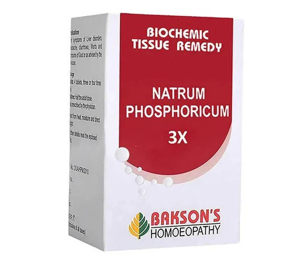 Bakson's Homeopathy Natrum Phosphoricum Biochemic Tablets - 3X - 25 gm