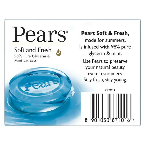 Pears Soft & Fresh Bathing Bar - 100 gm