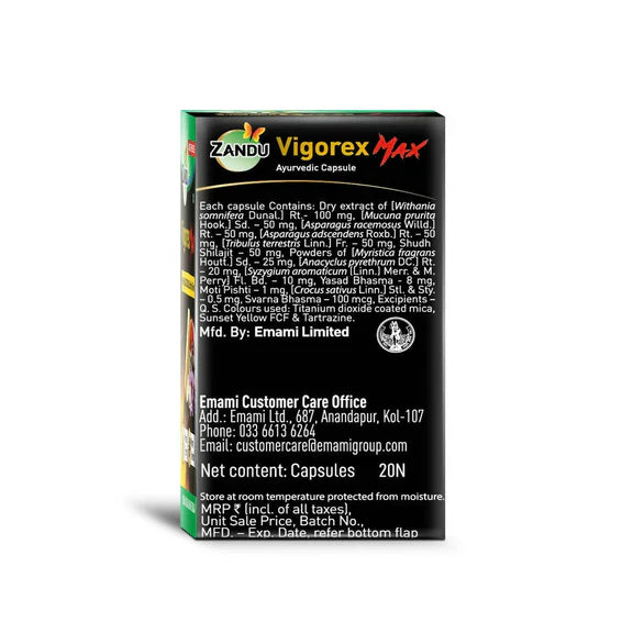 Zandu Vigorex Max (20 Caps)