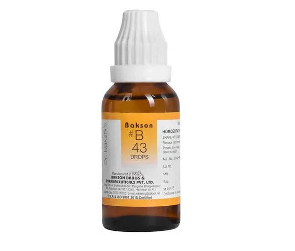 Bakson's Homeopathy B43 Drops - 30 ml