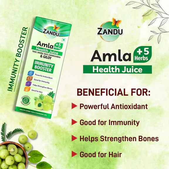 Zandu Amla + 5 Herbs Health Juice - 1 L