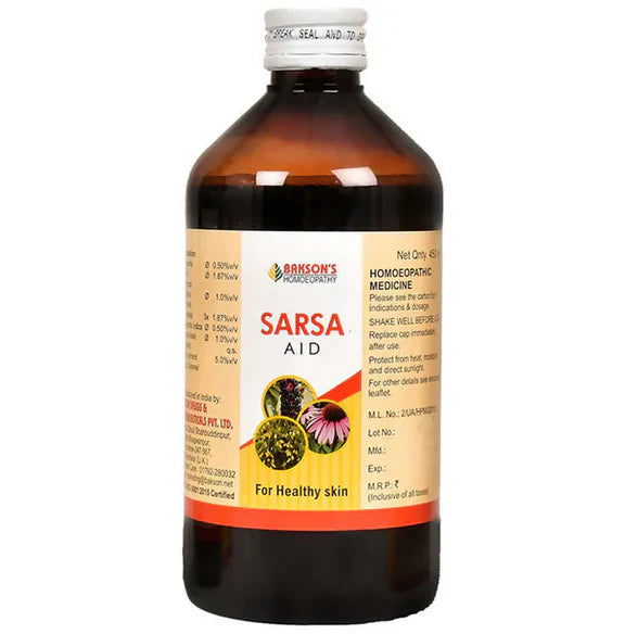 Bakson's Homeopathy Sarsa Aid Syrup - 115 ml