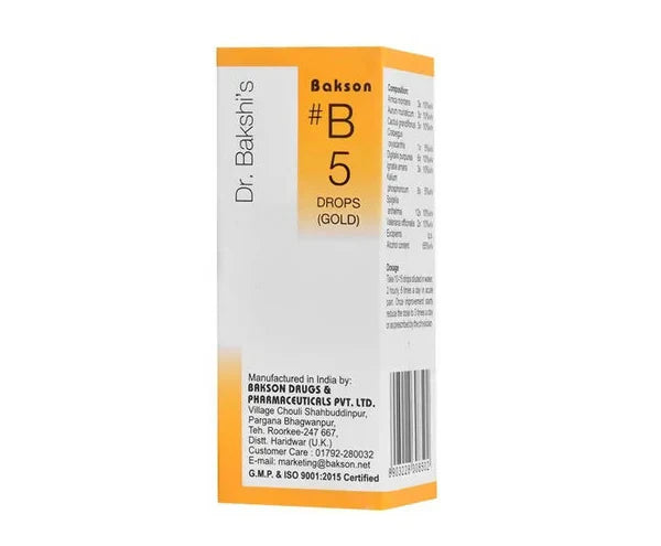 Bakson's Homeopathy B5 Drops (Gold) - 30 ml