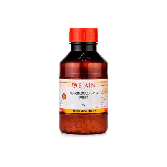 Bjain Homeopathy Mercurius Iodatus Ruber Trituration Tablets - 6X - 25 Gm