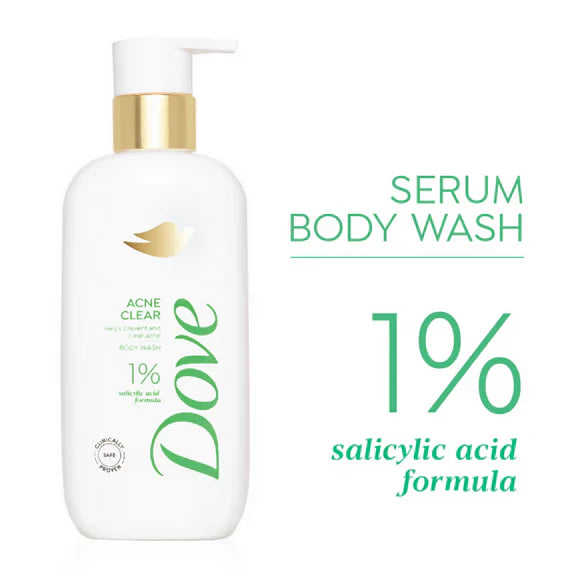 Dove Acne Clear + Exfoliate Away Serum Body Wash Combo - combo