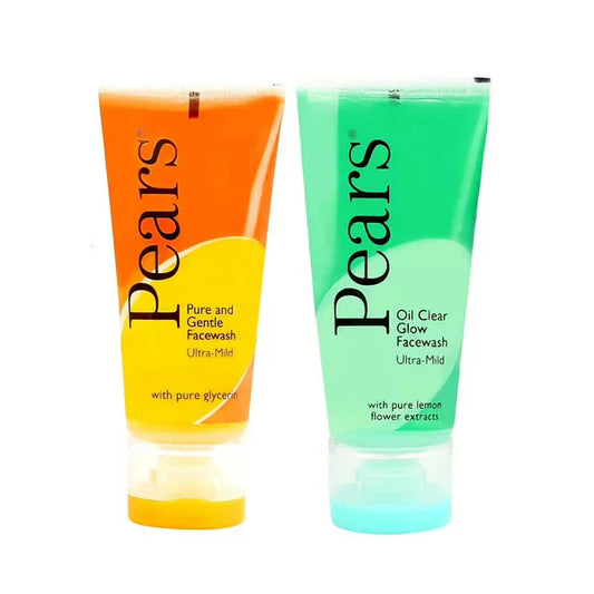 Pears Pure & Gentle Ultra Mild Facewash & Oil Clear Glow Ultra Mild Facewash Combo - Combo