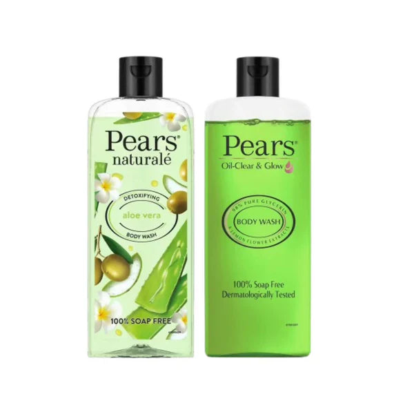 Pears Oil Clear & Glow And Naturale Detoxifying Aloevera Body Wash Combo - Combo