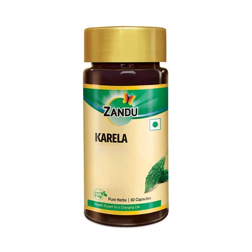 Zandu Karela Pure Herbs Capsules - 60 caps