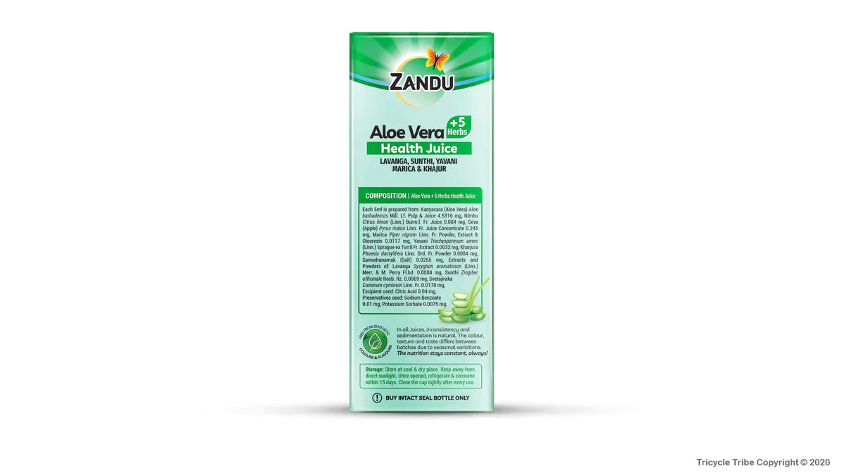 Zandu Aloe Vera And 5 Herbs Health Juice - 1 L