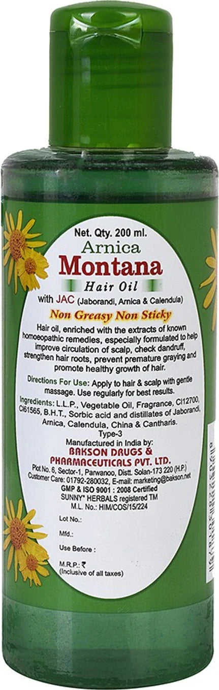Bakson's Homeopathy Arnica Montana Hair Oil - 100 ml - Pack of 1