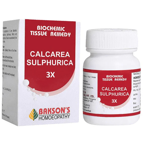 Bakson's Homeopathy Calcarea Sulphurica Biochemic Tablets - 3X - 250 tabs