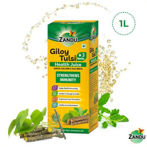 Zandu Giloy Tulsi Juice (3 herbs) - 1 L
