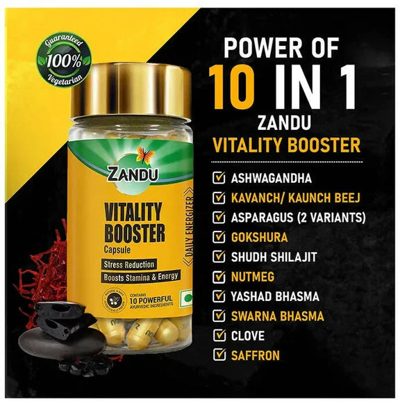 Zandu Vitality Booster Capsules - 60 caps