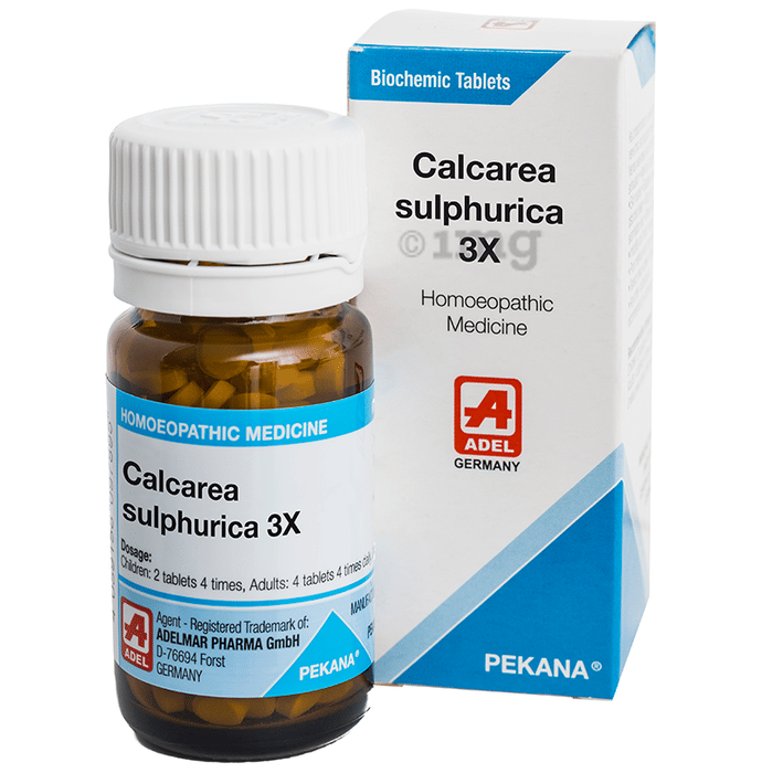 Adel Homeopathy Calcarea Sulphuricum Biochemic Tablets - 3X - 20 gm