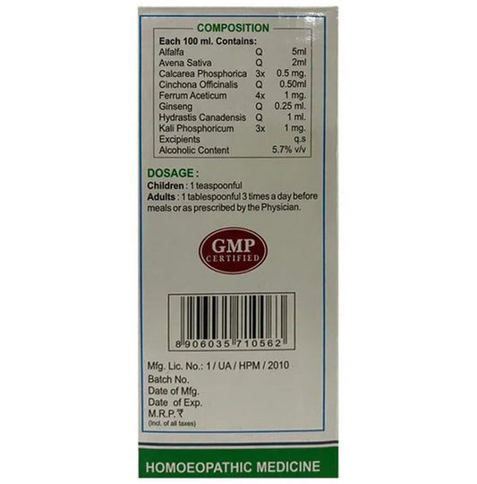 Wheezal Homeopathy Alfalfa Tonic With Ginseng - 450 ml