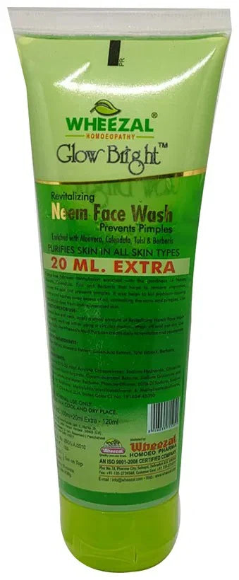 Wheezal Glow Bright Neem Face Wash - 120 ml