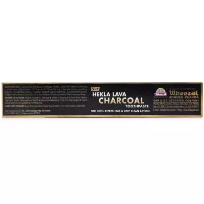 Wheezal Hekla Lava Charcoal Toothpaste - 100 gm