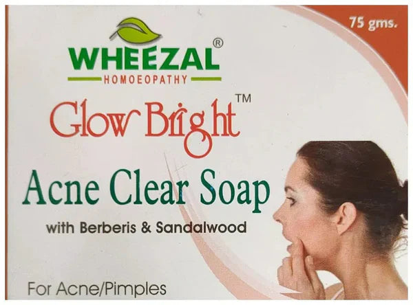 Wheezal Glow Bright Acne Clear Soap - 75 gm