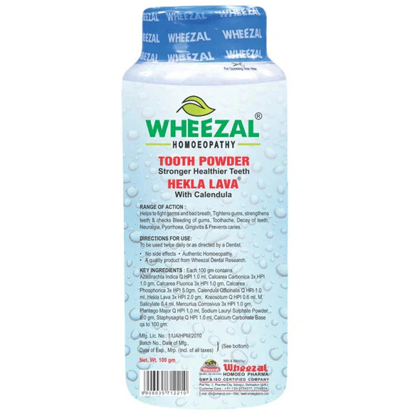 Wheezal Hekla Lava Tooth Powder - 100 gm