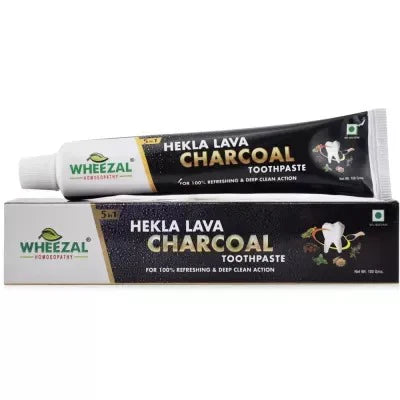 Wheezal Hekla Lava Charcoal Toothpaste - 100 gm