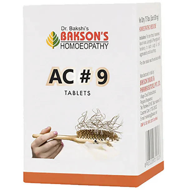 Bakson's Homeopathy AC#9 Tablets - 75 tabs