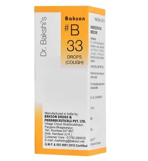 Bakson's Homeopathy B33 Drops - 30 ml