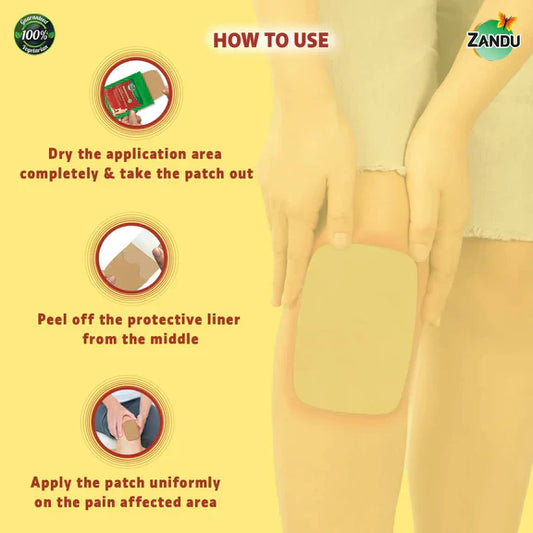 Zandu Ayurvedic Knee Pain Relief Patch - 5 Patches