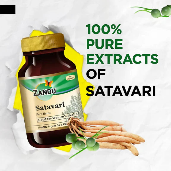 Zandu Satavari Pure Herbs Capsules - Pack of 1