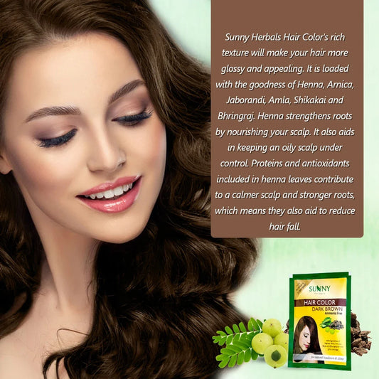 Bakson's Sunny Hair Color Dark Brown - 20 gm