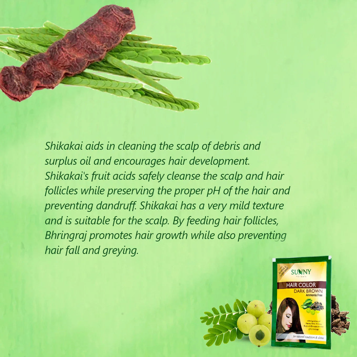 Bakson's Sunny Hair Color Dark Brown - 20 gm