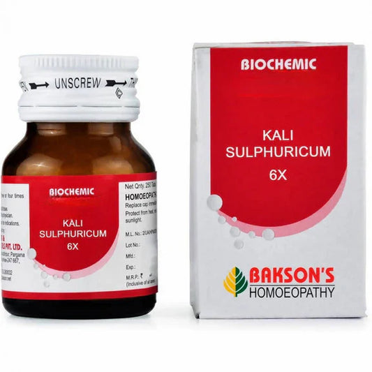 Bakson's Homeopathy Kali Sulphuricum Biochemic Tablets - 6X - 25 gm